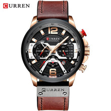 Load image into Gallery viewer, CURREN Casual Sport Watches for Men Blue Top Brand Luxury 8329 Leather Wrist Watch Man Clock Fashion Chronograph Wristwatch