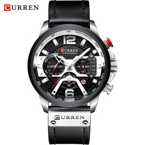 CURREN Casual Sport Watches for Men Blue Top Brand Luxury 8329 Leather Wrist Watch Man Clock Fashion Chronograph Wristwatch