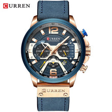 Load image into Gallery viewer, CURREN Casual Sport Watches for Men Blue Top Brand Luxury 8329 Leather Wrist Watch Man Clock Fashion Chronograph Wristwatch
