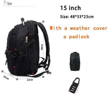 Load image into Gallery viewer, Crossten Swiss Multifunctional 17.3&quot; Laptop Backpack sleeve case bag Waterproof USB Charge Port Schoolbag Hiking Travel bag