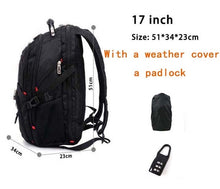 Load image into Gallery viewer, Crossten Swiss Multifunctional 17.3&quot; Laptop Backpack sleeve case bag Waterproof USB Charge Port Schoolbag Hiking Travel bag