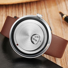 Load image into Gallery viewer, Women Men Watch Blue Leather Simple Style Unique Turntable Design Creative Couple Lover Quartz Wrist Watches Clock 2019 Fashion
