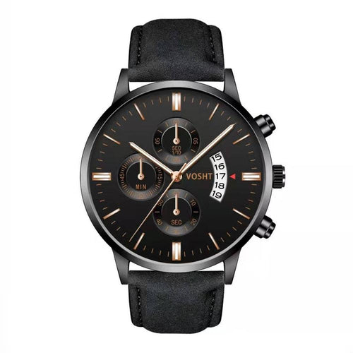 2019 Relogio Masculino Watches Men Fashion Sport Stainless Steel Case Leather Band Watch Quartz Business Wristwatch Reloj Hombre