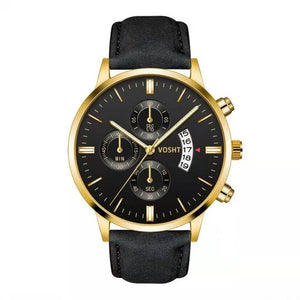 2019 Relogio Masculino Watches Men Fashion Sport Stainless Steel Case Leather Band Watch Quartz Business Wristwatch Reloj Hombre