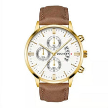 Load image into Gallery viewer, 2019 Relogio Masculino Watches Men Fashion Sport Stainless Steel Case Leather Band Watch Quartz Business Wristwatch Reloj Hombre
