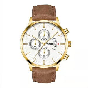 2019 Relogio Masculino Watches Men Fashion Sport Stainless Steel Case Leather Band Watch Quartz Business Wristwatch Reloj Hombre