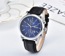Load image into Gallery viewer, Mens Watches Top Brand Luxury boss Famous Watches Fashion Casual Leather Men Watches Quartz Watch Clock Men Relogio Masculino Dr