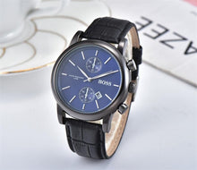 Load image into Gallery viewer, Mens Watches Top Brand Luxury boss Famous Watches Fashion Casual Leather Men Watches Quartz Watch Clock Men Relogio Masculino Dr