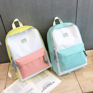 High Quality Campus Women Backpack School Bag for Teenagers College Canvas Female Travel Bagpack  pink vs