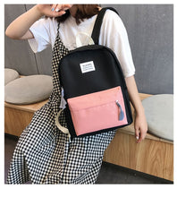 Load image into Gallery viewer, High Quality Campus Women Backpack School Bag for Teenagers College Canvas Female Travel Bagpack  pink vs