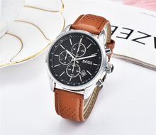 Load image into Gallery viewer, 2019 High Quality BOSS Brand quartz wrist Watch for Men Multifunction style stainless steel Calendar Date Watches Small dials