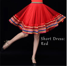 Load image into Gallery viewer, Indian Sari Belly Dance Dress Set Long &amp; Short Sleeve Tibet Social Dancing Kathak BharataNatyam Plus Size 6XL Free Shipping