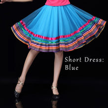 Load image into Gallery viewer, Indian Sari Belly Dance Dress Set Long &amp; Short Sleeve Tibet Social Dancing Kathak BharataNatyam Plus Size 6XL Free Shipping