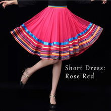 Load image into Gallery viewer, Indian Sari Belly Dance Dress Set Long &amp; Short Sleeve Tibet Social Dancing Kathak BharataNatyam Plus Size 6XL Free Shipping