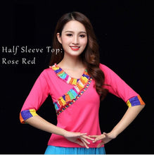 Load image into Gallery viewer, Indian Sari Belly Dance Dress Set Long &amp; Short Sleeve Tibet Social Dancing Kathak BharataNatyam Plus Size 6XL Free Shipping