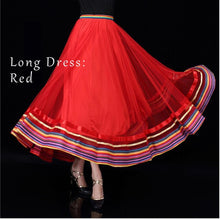 Load image into Gallery viewer, Indian Sari Belly Dance Dress Set Long &amp; Short Sleeve Tibet Social Dancing Kathak BharataNatyam Plus Size 6XL Free Shipping