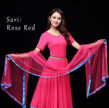 Load image into Gallery viewer, Indian Sari Belly Dance Dress Set Long &amp; Short Sleeve Tibet Social Dancing Kathak BharataNatyam Plus Size 6XL Free Shipping