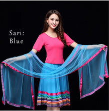 Load image into Gallery viewer, Indian Sari Belly Dance Dress Set Long &amp; Short Sleeve Tibet Social Dancing Kathak BharataNatyam Plus Size 6XL Free Shipping