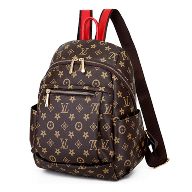 2018 New style backpack women's versatile Stylish large-volume printed sling bag crossbody bag casual travel bag STUDENT'S bag w