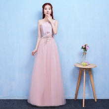 Load image into Gallery viewer, Grey Colour Bridesmaid Dress One-shoulder  Party Annual Dress Vintage Wedding Guest Dress