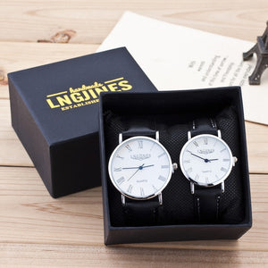 Presents for Men Watches Simple Elegant 12 Roman Numerals Black Waterproof Couple Watch Gifts for Men Clock Pareja Pair Watches