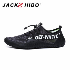 JACKSHIBO Men Water Shoes Sneakers Male Beach Aqua Shoes for Swimming Barefoot Outdoor Sport Surfing Diving Upstream Shoes