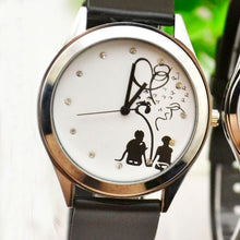 Load image into Gallery viewer, Harajuku watch girl student Korean version simple fashion trend retro boy personality black and white couple quartz watch
